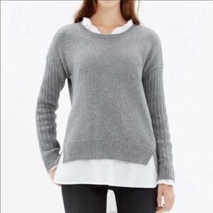 Madewell Gray Mix Textured Sweater